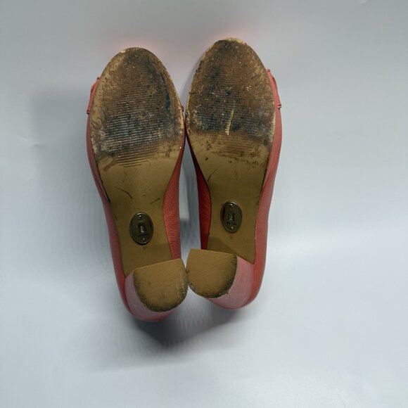 Fossil Women's Leather‎ Heels Size 9 Coral Buckle Toe Block Heel Retro Style - Picture 13 of 15